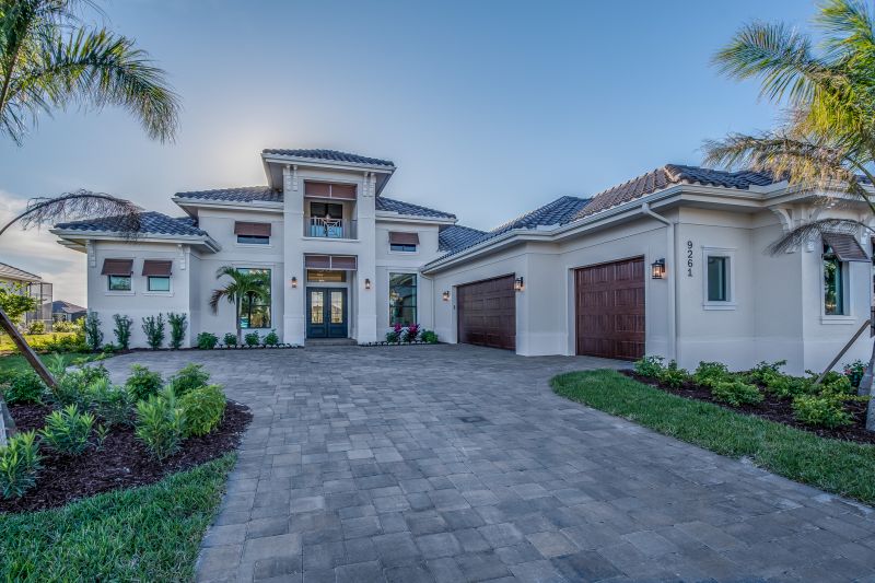 Driveway with Paver Borders